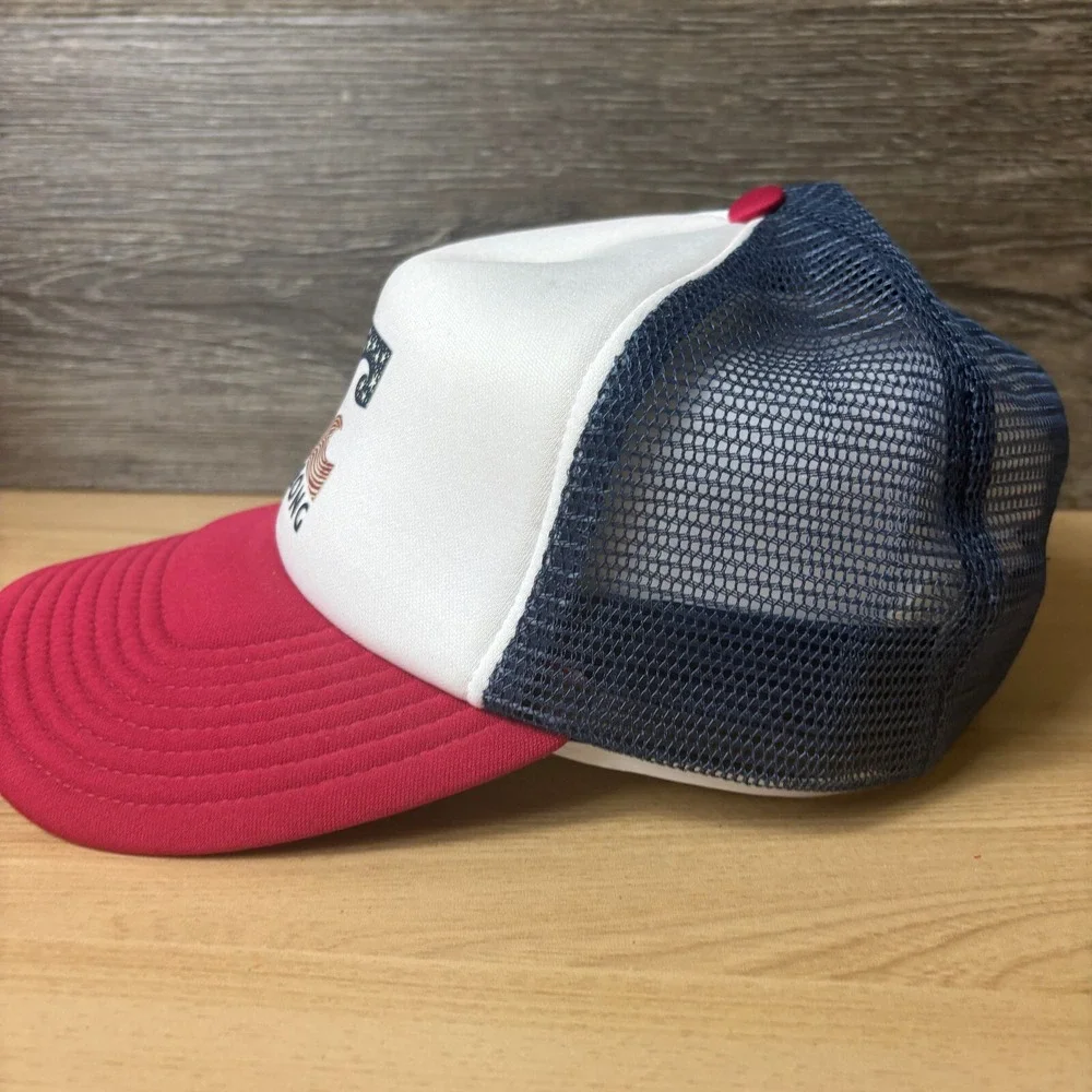 BillaBong Hat Cap Snap Back Blue Red Trucker‎ Surf Surfing Adjustable